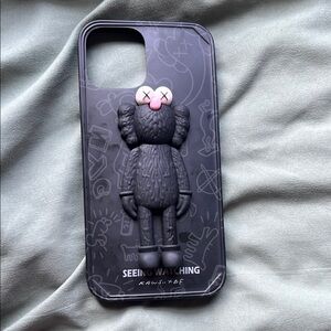 Designer Black Phone Case with 3D Character